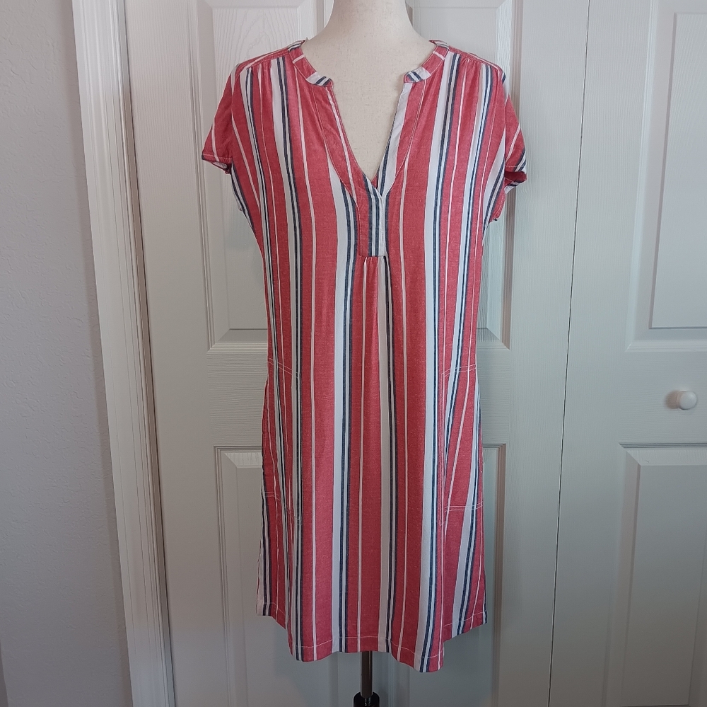 St. John's Bay Red and White Striped Dress